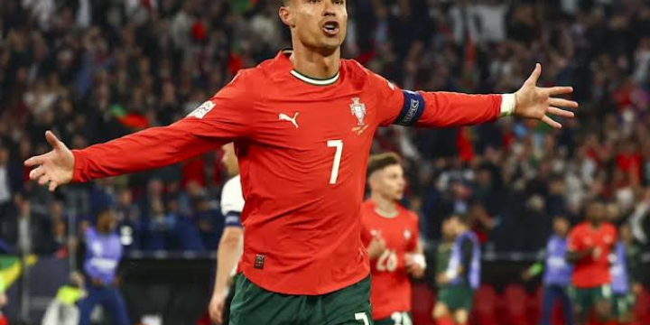 Cristiano Ronaldo in a Portugal jersey